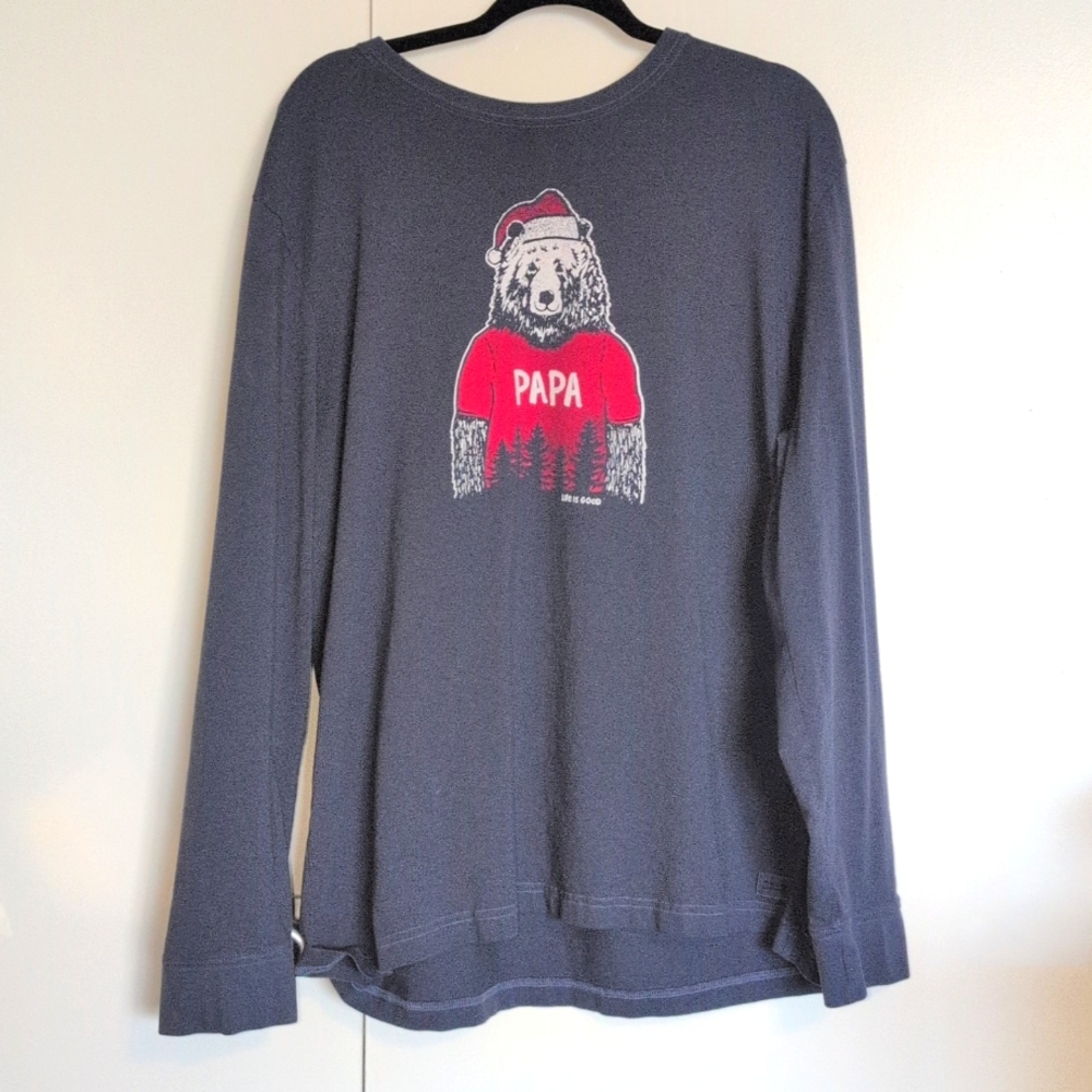 LIFE IS GOOD MENS LS TEE PAPA